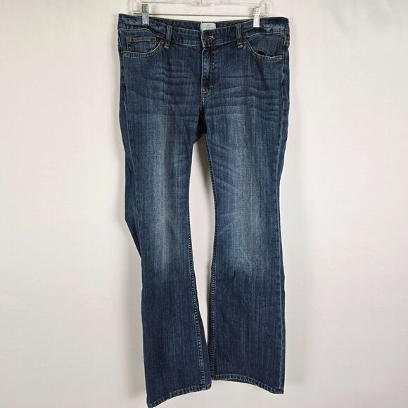 H&M L.O.G.G. Jeans Women's 33 Boot Cut High-Rise Blue Dark Wash - Picture 1 of 16